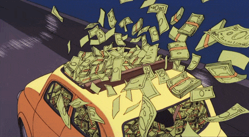 money toss drive - lupin - Anime Feminist