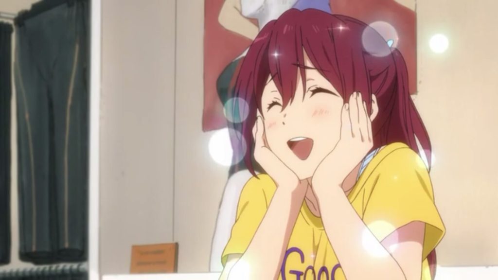 Gou surrounded by shoujo bubbles